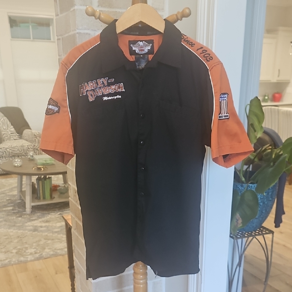 Harley Davidson Button Down - image 1
